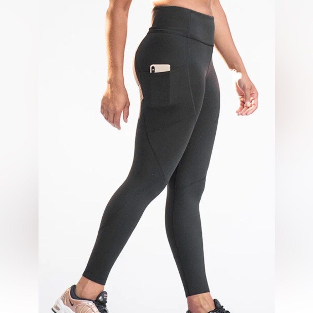 PEACH Black Signature Legging High Rise Waist S "With Love Peach"